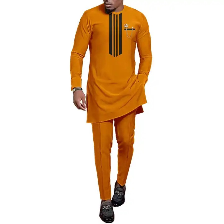 Ensemble de pantalons de costume décontractés pour hommes africains Vêtements pour hommes imprimés africains