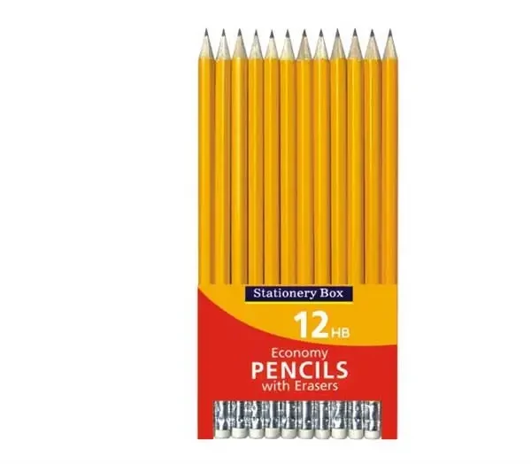 Crayons Standard en bois HB avec Logo personnalisé imprimé pour enfants, fournitures de papeterie scolaire, vente en gros