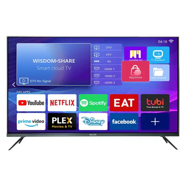 Smart TV LED 32 pouces 2K 4K 1440P FHD nouveau modèle Super Slim cadre QLED TV