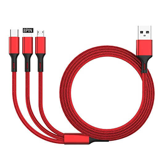 Wholesale Moble Phone Cable Free Sample 3 in1 USB Cable Lighting Type C Micro USB Fast Charger Charging Cable For Android phone Type C xiaomi huawei ipone